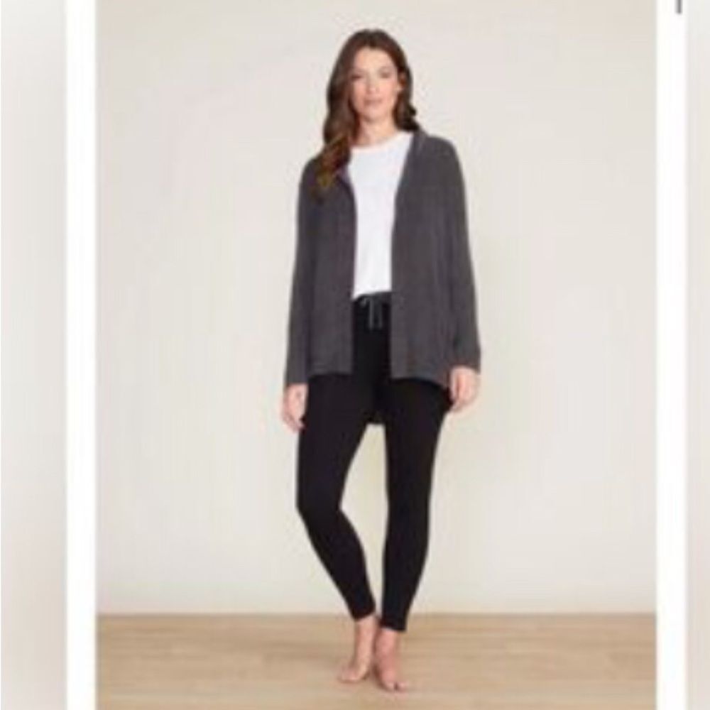 Barefoot Dreams Womens CozyChic Ultra Lite Dark Gray Cardigan Size Small Cozy‎